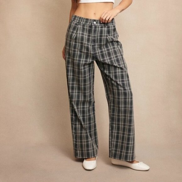 RISKY BUSINESS PLAID PANTS - Picture 1 of 3